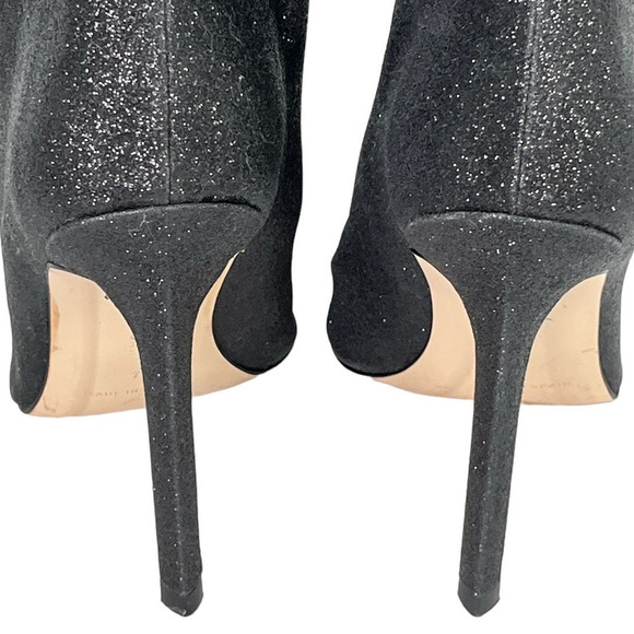 Good American NEW Slouch Over the Knee Black Glitter Stiletto Heel Boots 7 - Picture 7 of 13